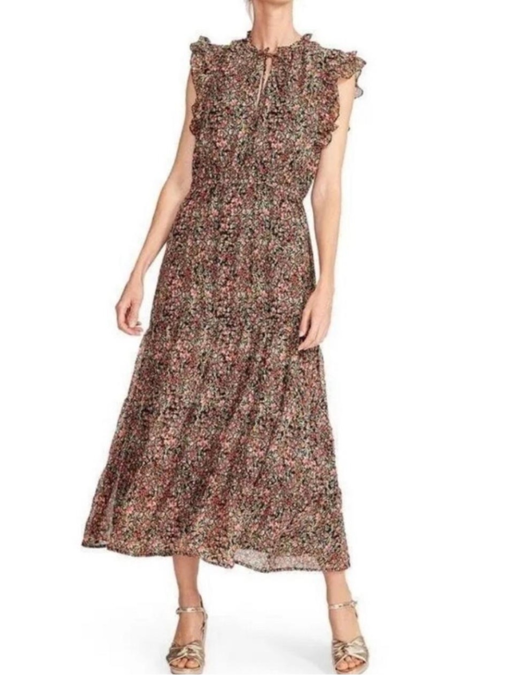 Romantic Chiffon Midi Dress by BB Dakota by Steve Madden Size XL, NWT
